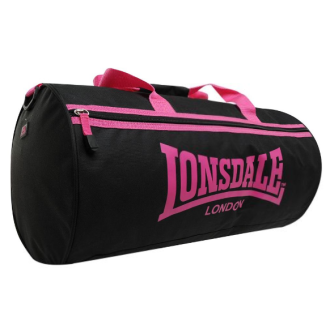 Сумка Lonsdale London Barrel Bag Old Collection Черный / Розовый