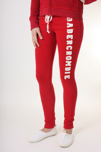 Женские Спортивные штаны Abercrombie &amp; Fitch Красный